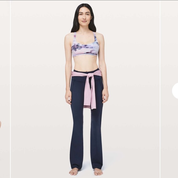 Lululemon Sz 4 Groove Pant Flare *Full-On Luon (super thick) True Navy (hemmed) - Picture 6 of 16